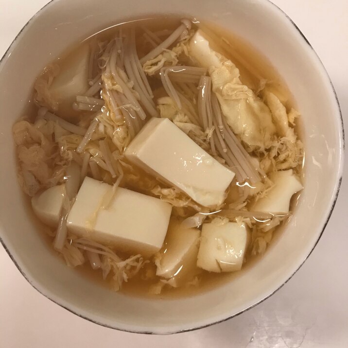 豆腐とえのきのたまごスープ